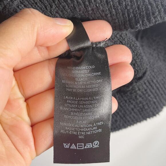 Free People XSmall Black Ottoman Slouchy Tunic Sweater Pullover Cotton Oversized - Picture 8 of 12